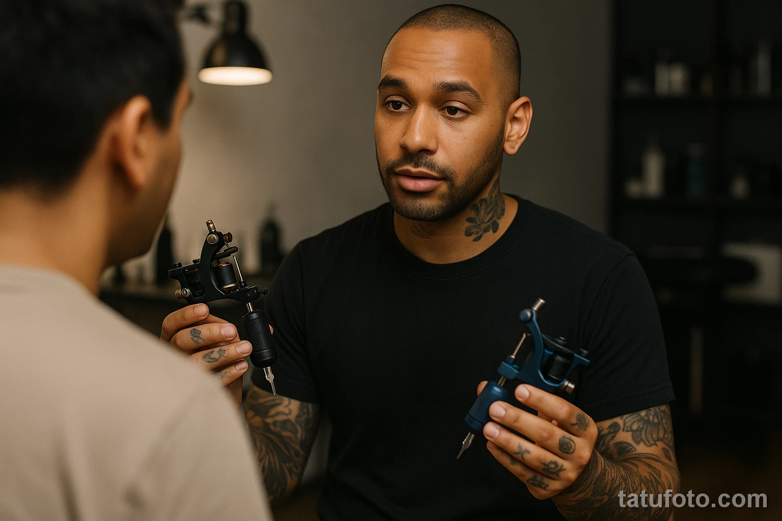 Зачем тату-мастеру несколько машинок- контур, тени и пок 2025 №02 - фото tatufoto.com