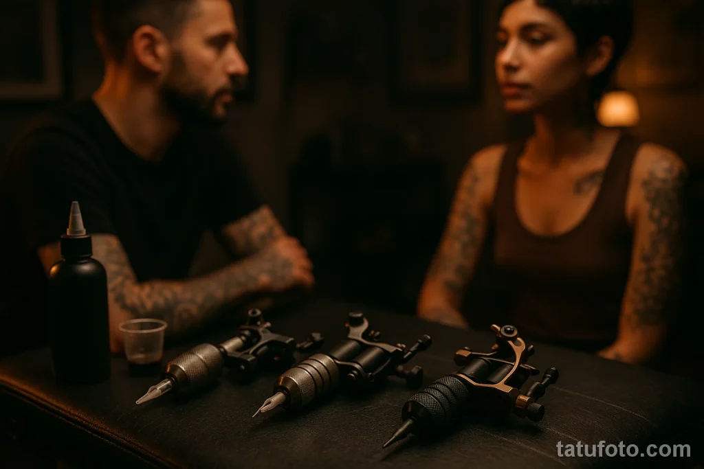 Зачем тату-мастеру несколько машинок- контур, тени и пок 2025 №04 - фото tatufoto.com