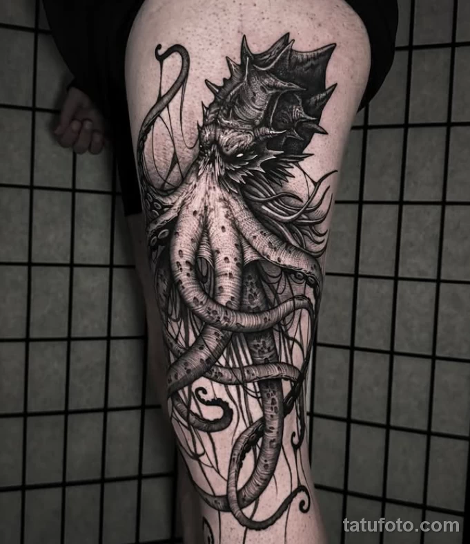 Значение тату Кракен - фото рисунка готовой тату2025 №06 - tatufoto.com