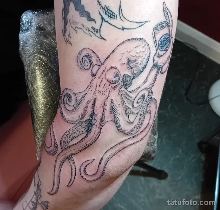 Значение тату Кракен - фото рисунка готовой тату2025 №27 - tatufoto.com