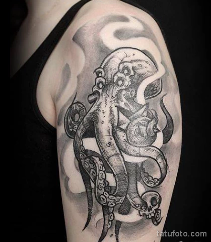 Значение тату Кракен - фото рисунка готовой тату2025 №31 - tatufoto.com