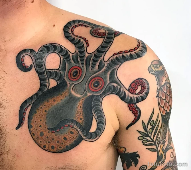 Значение тату Кракен - фото рисунка готовой тату2025 №32 - tatufoto.com