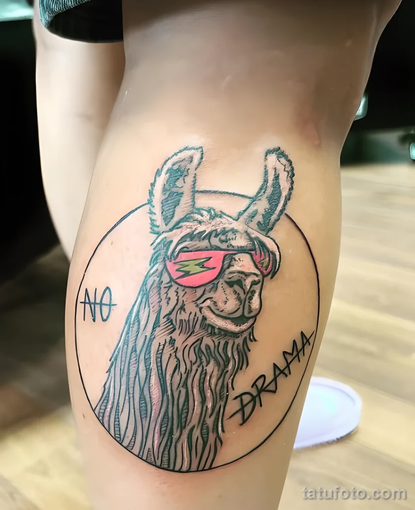 Значение татуировки Лама - пример рисунка тату - 2025 №22 - tatufoto.com