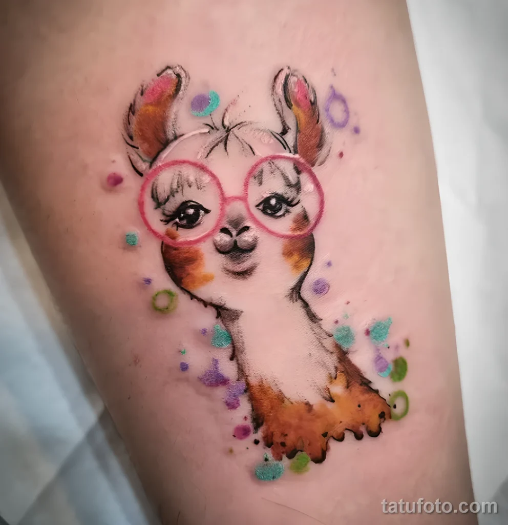 Значение татуировки Лама - пример рисунка тату - 2025 №30 - tatufoto.com