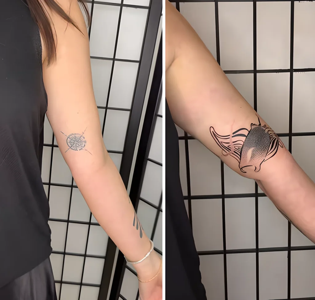 Мастер кавер-ап тату взрывает TikTok 2025 №17 - tatufoto.com