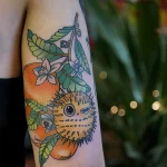 Пример рисунка татуировки с мандарином - идея 2025 №44 - tatufoto.com