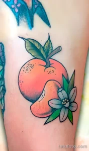 Пример рисунка татуировки с мандарином - идея 2025 №45 - tatufoto.com