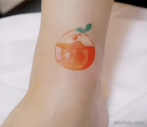 Пример рисунка татуировки с мандарином - идея 2025 №46 - tatufoto.com
