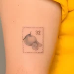 Пример рисунка татуировки с мандарином - идея 2025 №47 - tatufoto.com