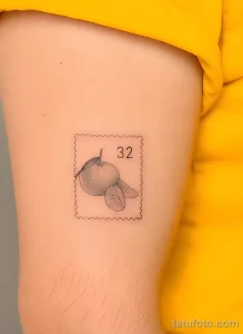Пример рисунка татуировки с мандарином - идея 2025 №47 - tatufoto.com