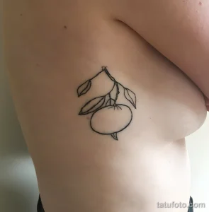 Пример рисунка татуировки с мандарином - идея 2025 №49 - tatufoto.com