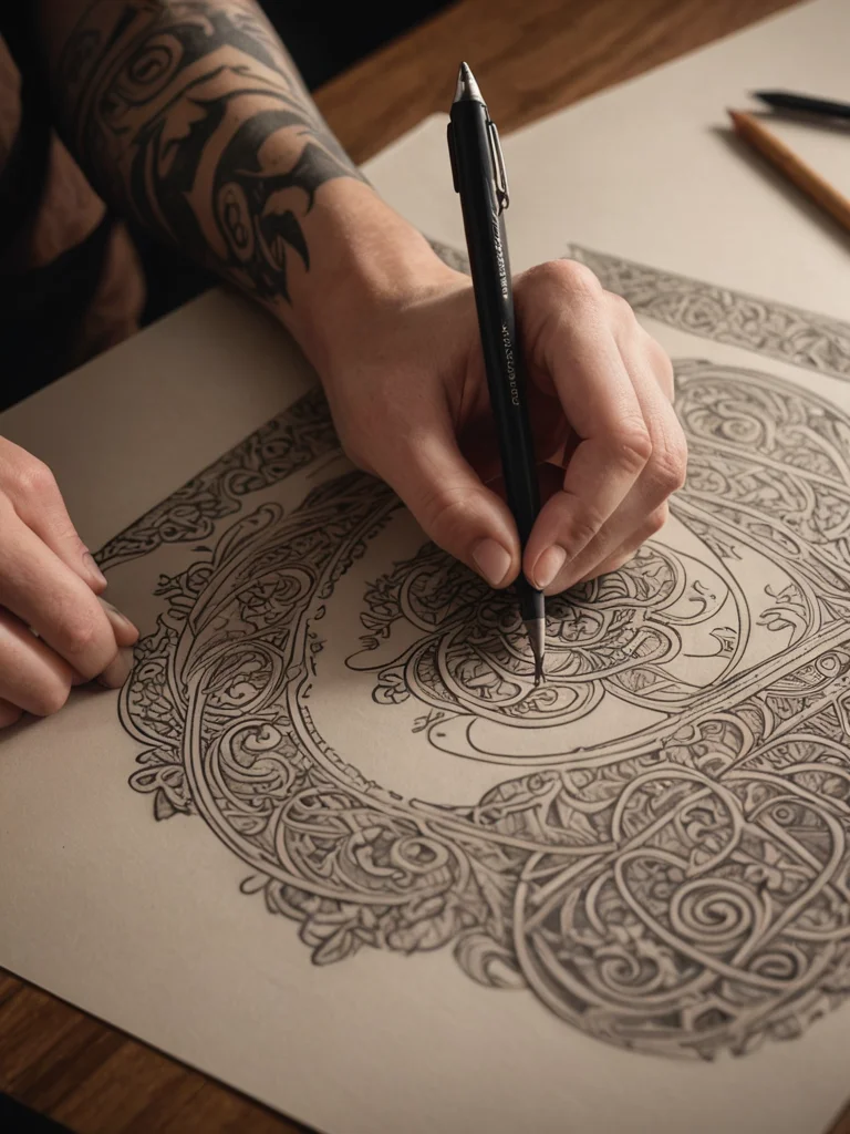Как создаются татуировки в стиле engraving (гравюра)