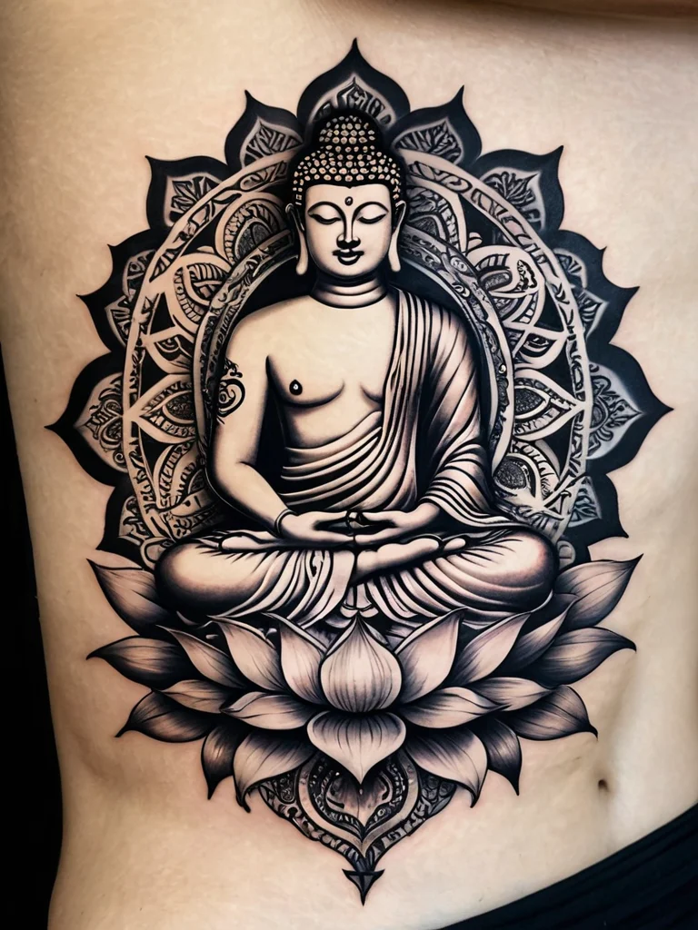znachenie-tatu-budda-prosvetlenie-spokoistvie-i-sostradanie_sochetanie-buddy-s-drugimi-elementami-sozdanie-celostnogo-ob