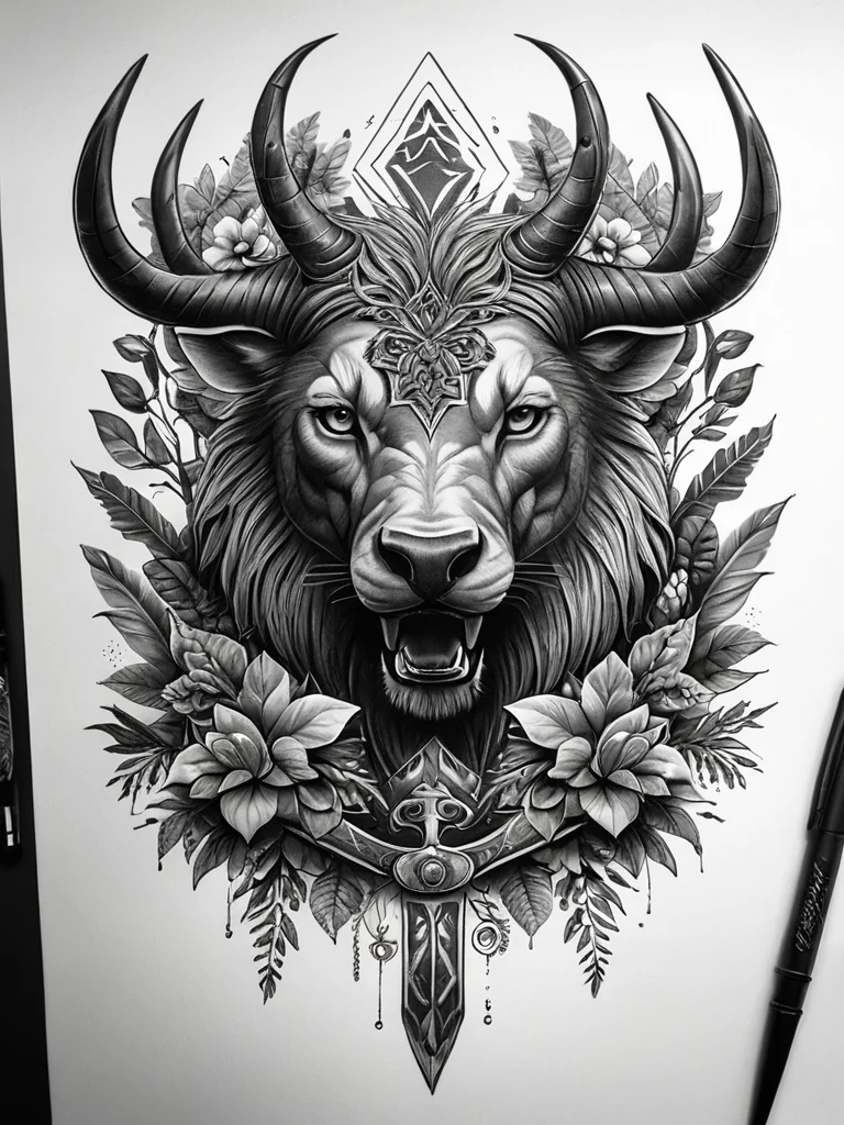 znachenie-tatu-druid-reindzher-razboinik-edinenie-s-prirodoi-svoboda-i-lovkost_idei-dlya-eskizov-kombinirovanie-obrazov-i-elementy-dizaina