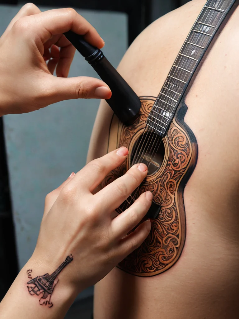 znachenie-tatu-gitara-simvol-muzykanta-i-svobody-tvorchestva_zabota-o-strunah-uhod-za-gitarnoi-tatuirovkoi