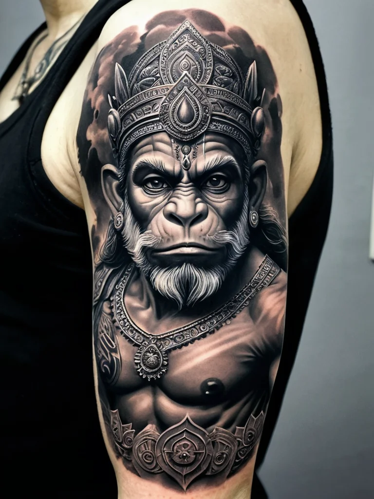 znachenie-tatu-hanuman-simvol-predannosti-sily-i-samootverzhennosti_gde-bozhestvennaya-mosch-vstrechaetsya-s-igloi-stili-tatuiro