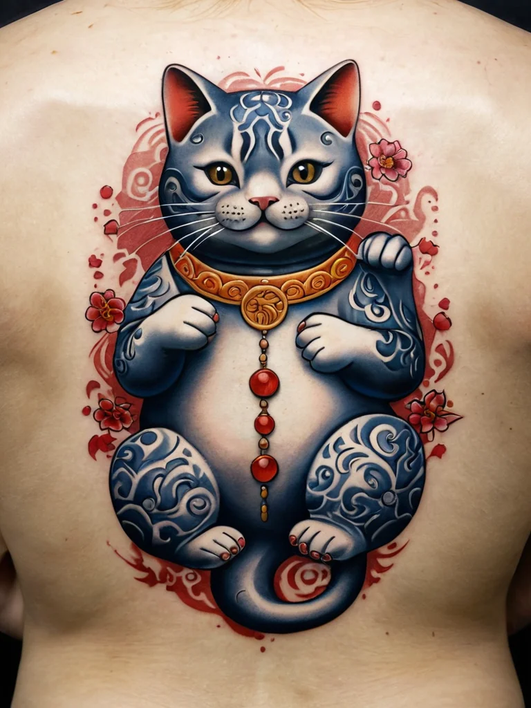 znachenie-tatu-maneki-neko-manyaschii-kot-talisman-na-udachu-i-bogatstvo_vybor-mesta-i-kompozicii-kak-usilit-effekt-talismana-na-tele