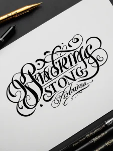 Фото тату с красивой каллиграфической надписью "Be Strong". Элегантный эскиз для тех, кто ценит силу духа.