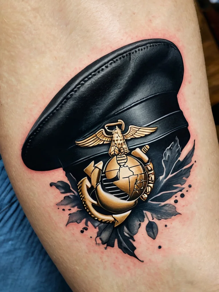 znachenie-tatu-yakor-i-chernyi-beret-klassicheskoe-sochetanie-dlya-morpeha_chernyi-beret-v-tatuirovke-istoriya-simvola-morskoi-pehoty