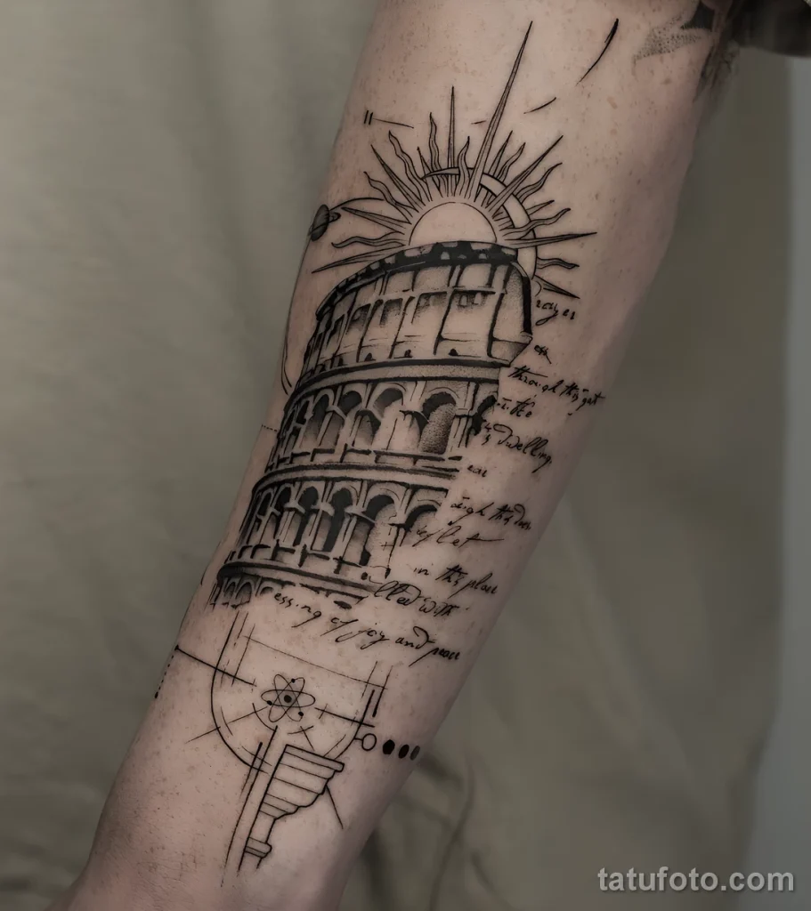 Значение тату Колизей - пример рисунка тату №01 - tatufoto.com