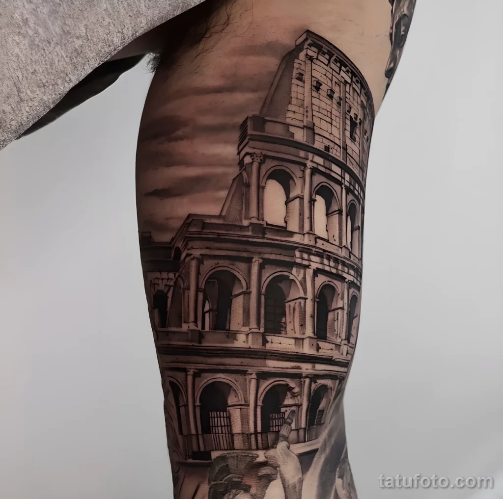 Значение тату Колизей - пример рисунка тату №03 - tatufoto.com