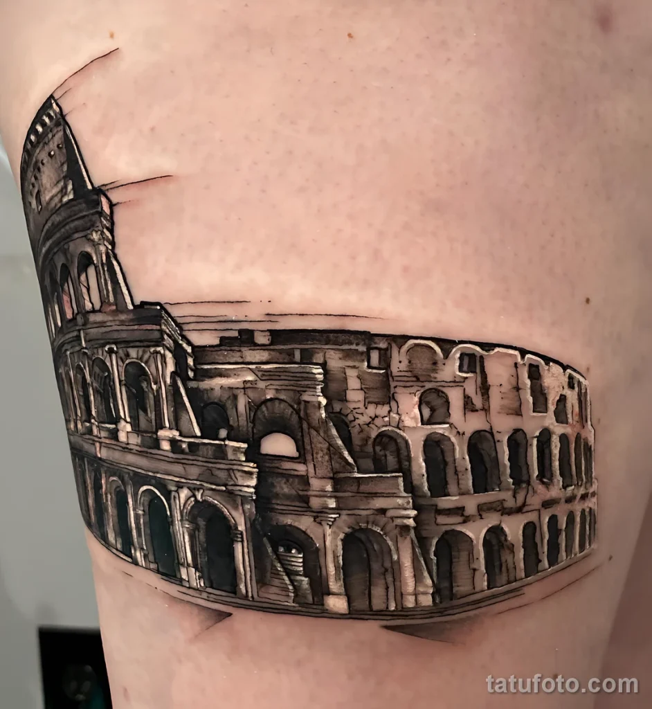 Значение тату Колизей - пример рисунка тату №08 - tatufoto.com