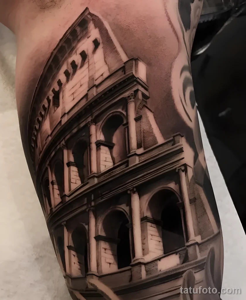 Значение тату Колизей - пример рисунка тату №10 - tatufoto.com