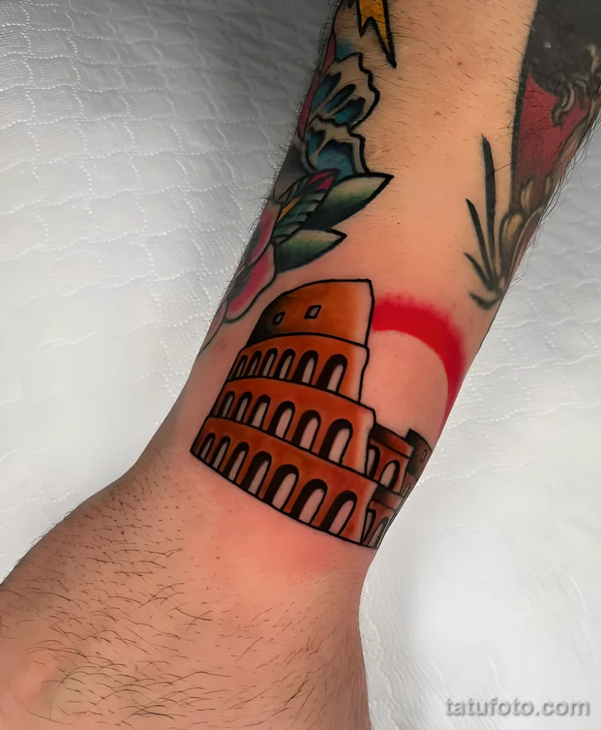 Значение тату Колизей - пример рисунка тату №12 - tatufoto.com