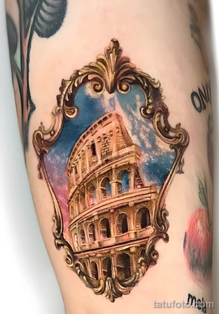 Значение тату Колизей - пример рисунка тату №14 - tatufoto.com