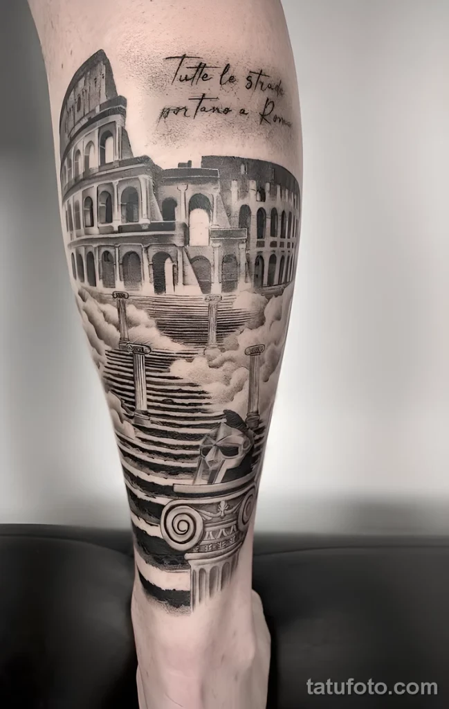 Значение тату Колизей - пример рисунка тату №21 - tatufoto.com