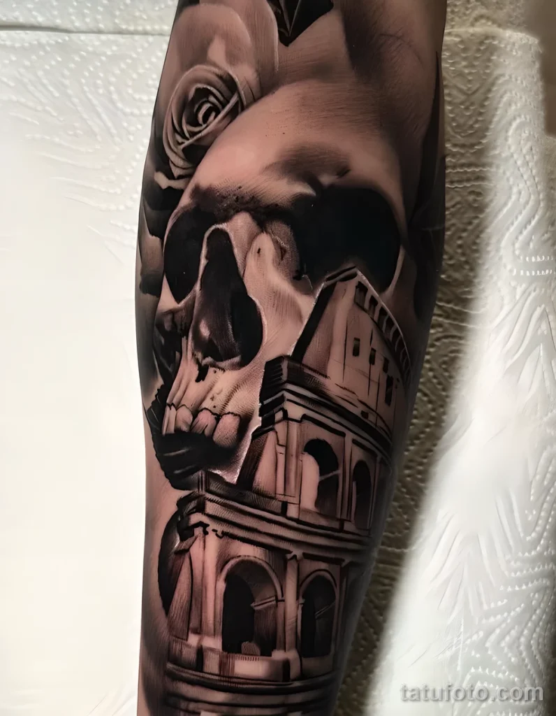 Значение тату Колизей - пример рисунка тату №23 - tatufoto.com