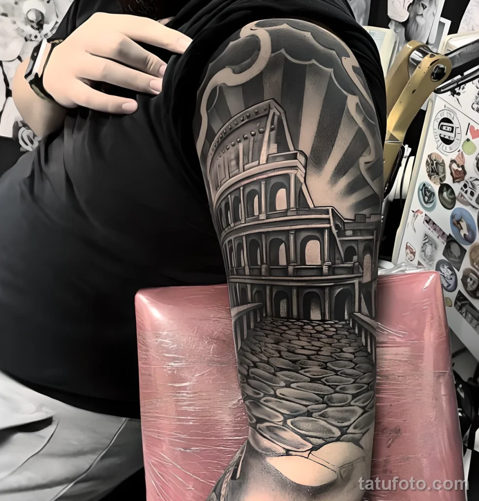 Значение тату Колизей - пример рисунка тату №24 - tatufoto.com
