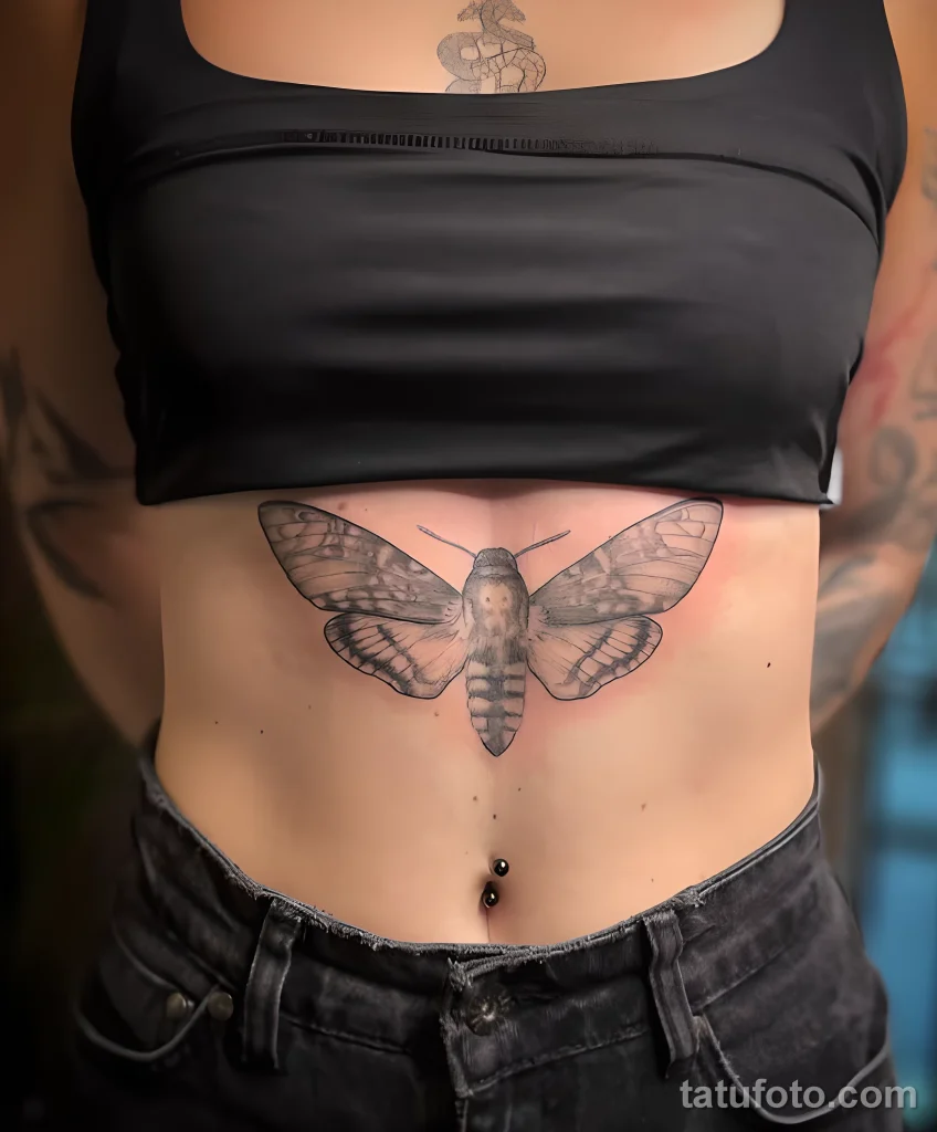 Значение тату бражник - пример рисунка тату №03 - tatufoto.com