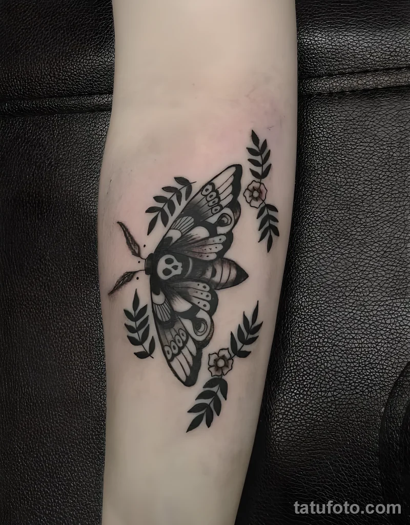 Значение тату бражник - пример рисунка тату №10 - tatufoto.com