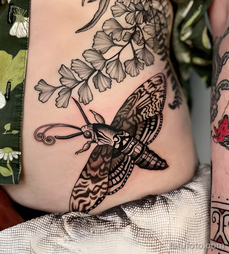 Значение тату бражник - пример рисунка тату №13 - tatufoto.com