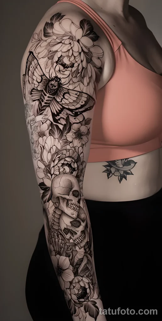 Значение тату бражник - пример рисунка тату №16 - tatufoto.com