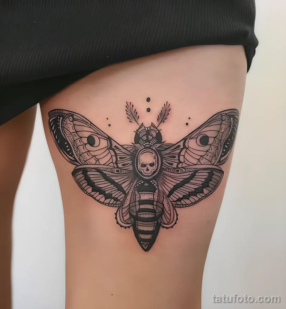 Значение тату бражник - пример рисунка тату №17 - tatufoto.com