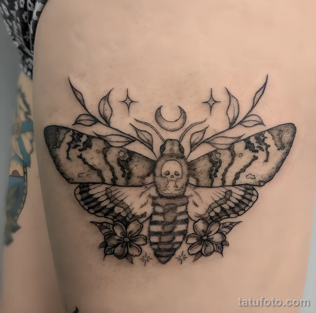 Значение тату бражник - пример рисунка тату №29 - tatufoto.com