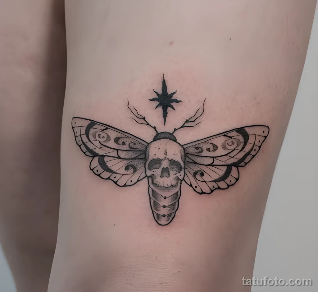 Значение тату бражник - пример рисунка тату №30 - tatufoto.com