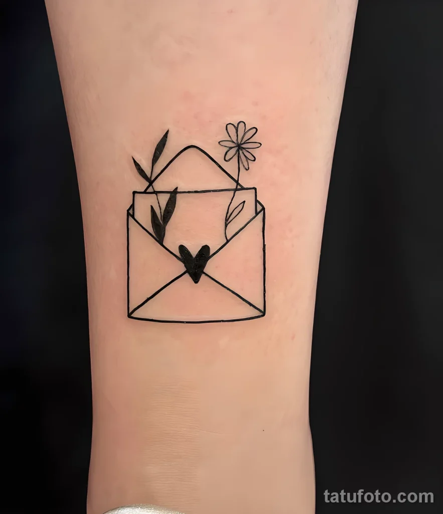 Значение тату конверт с письмом - пример рисунка тату №07 - tatufoto.com