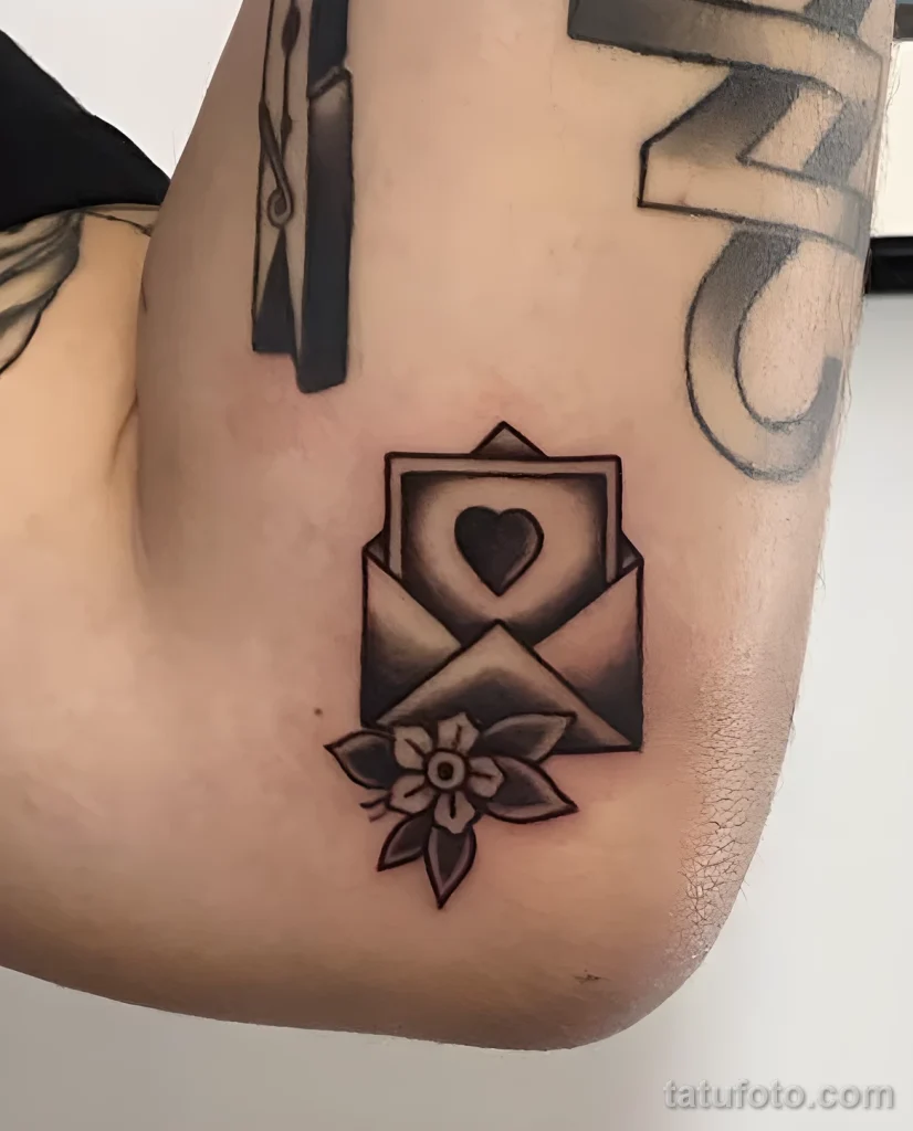 Значение тату конверт с письмом - пример рисунка тату №10 - tatufoto.com