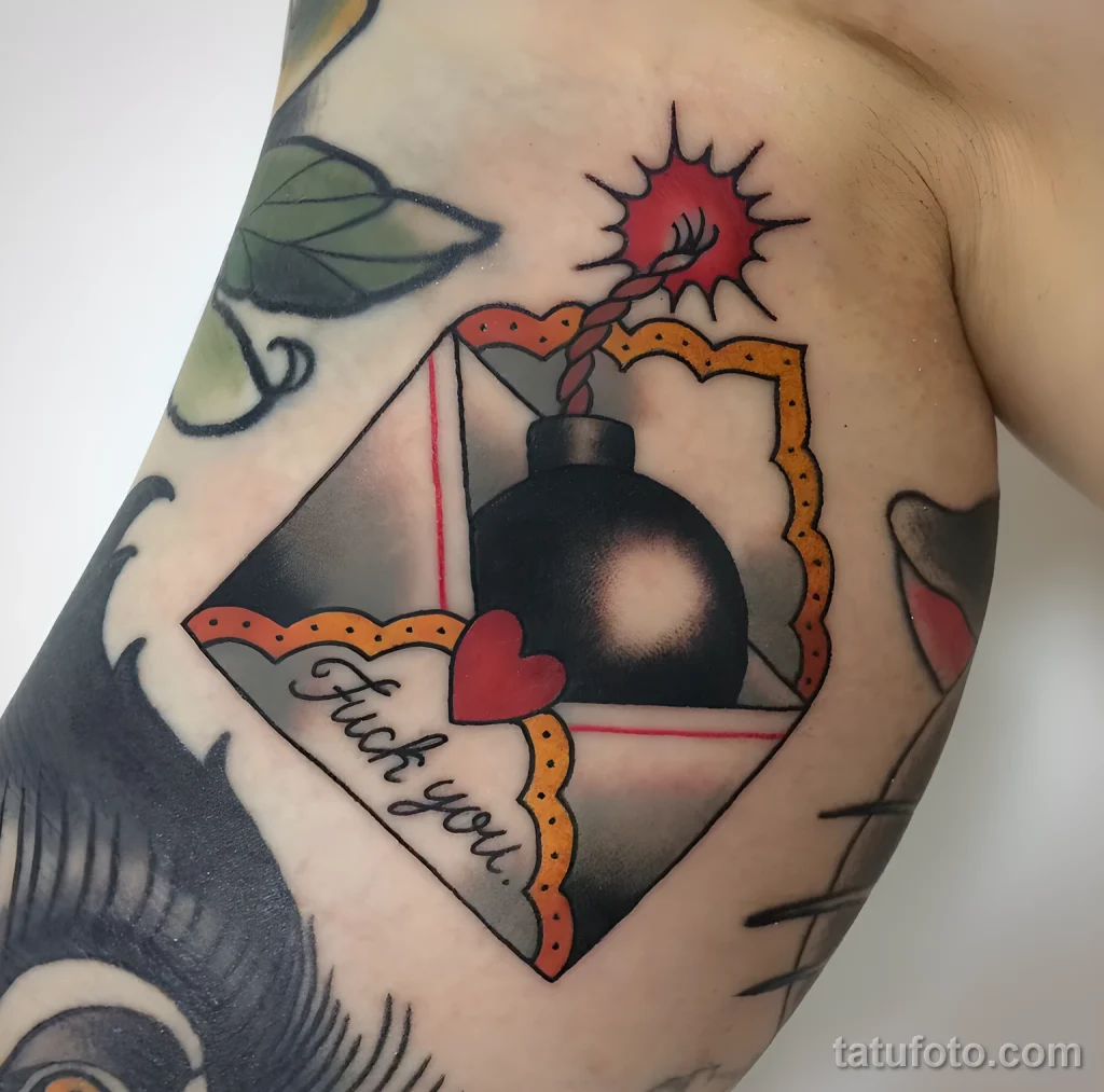 Значение тату конверт с письмом - пример рисунка тату №14 - tatufoto.com