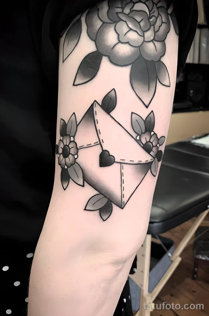 Значение тату конверт с письмом - пример рисунка тату №15 - tatufoto.com