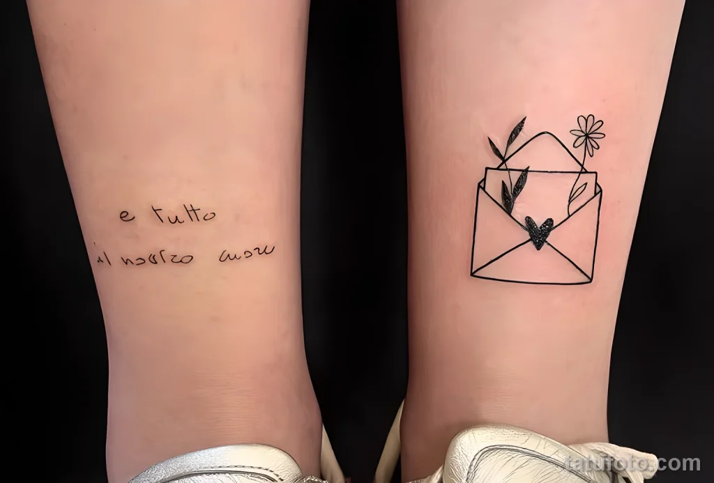 Значение тату конверт с письмом - пример рисунка тату №16 - tatufoto.com