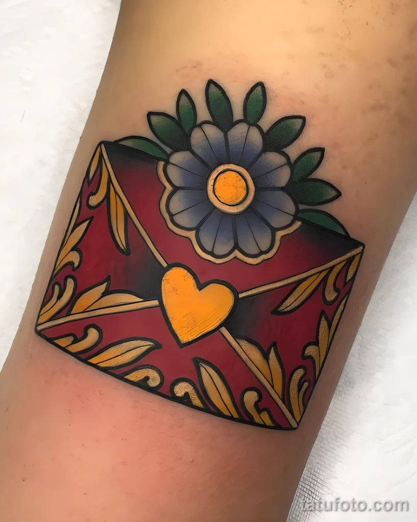 Значение тату конверт с письмом - пример рисунка тату №17 - tatufoto.com