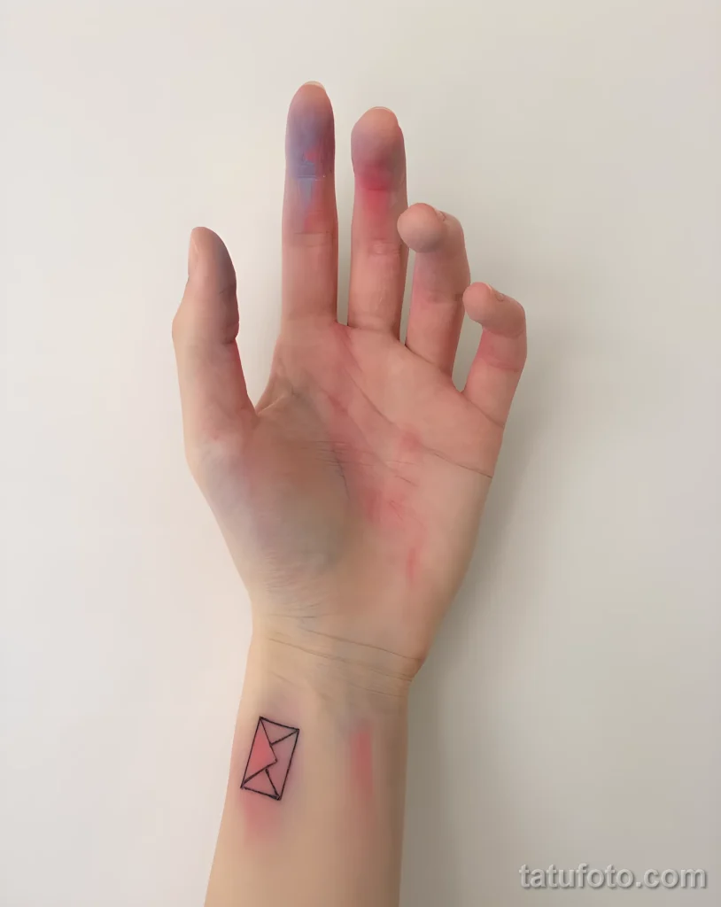 Значение тату конверт с письмом - пример рисунка тату №18 - tatufoto.com