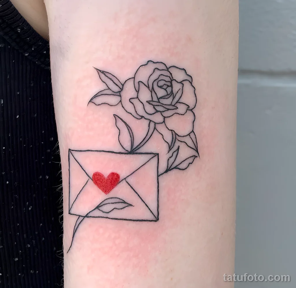 Значение тату конверт с письмом - пример рисунка тату №27 - tatufoto.com