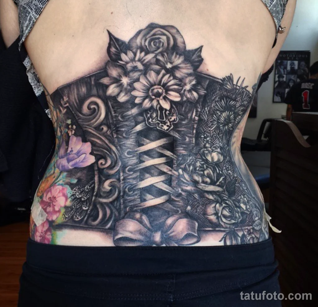 Значение тату корсет - пример рисунка тату №10 - tatufoto.com