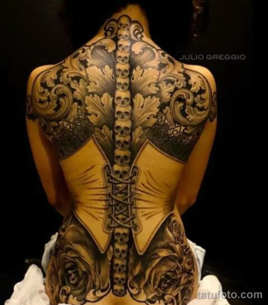Значение тату корсет - пример рисунка тату №18 - tatufoto.com