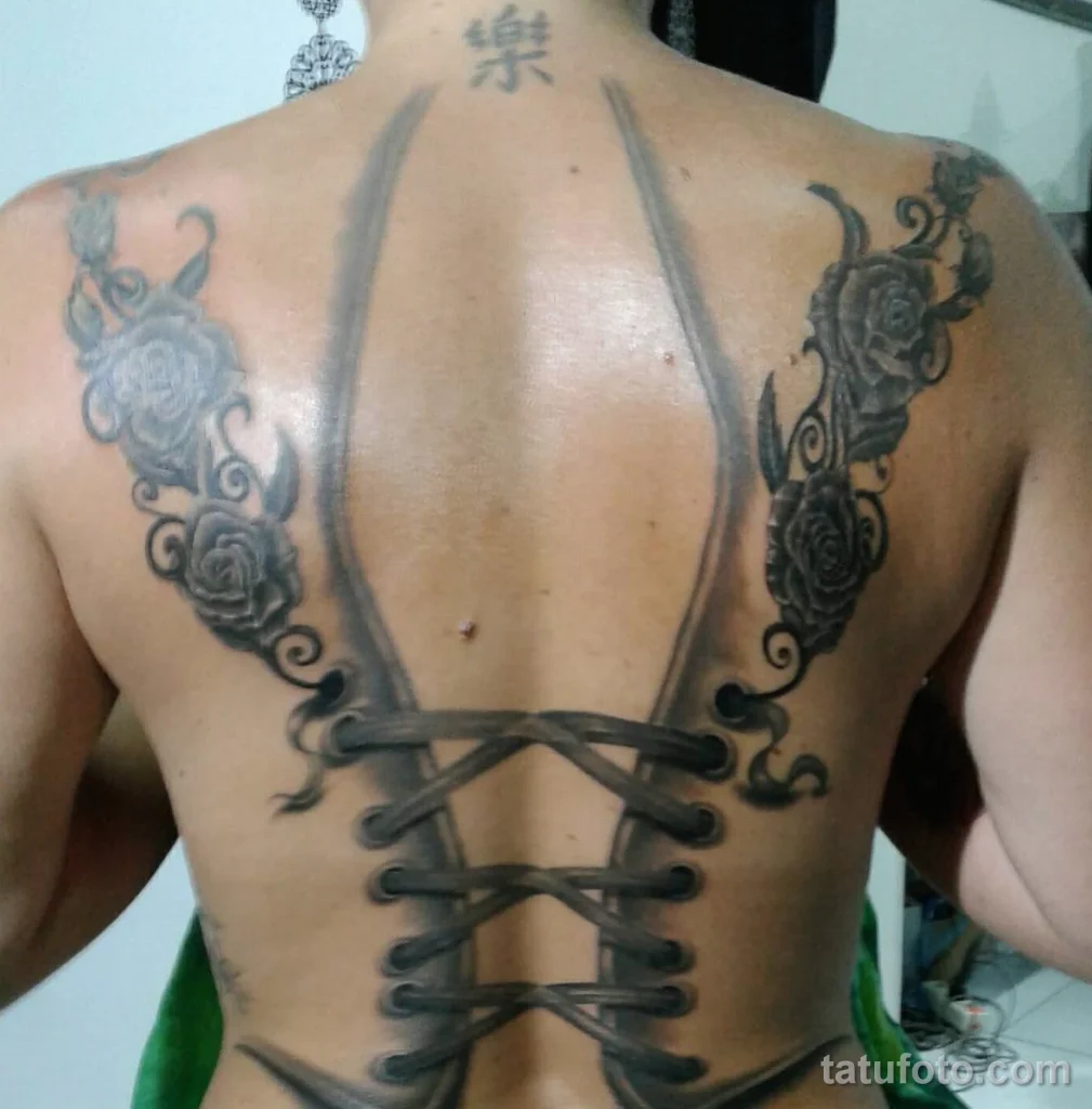 Значение тату корсет - пример рисунка тату №30 - tatufoto.com